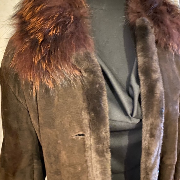 Marvin Richards Dark brown long coat Sz M - Picture 9 of 16